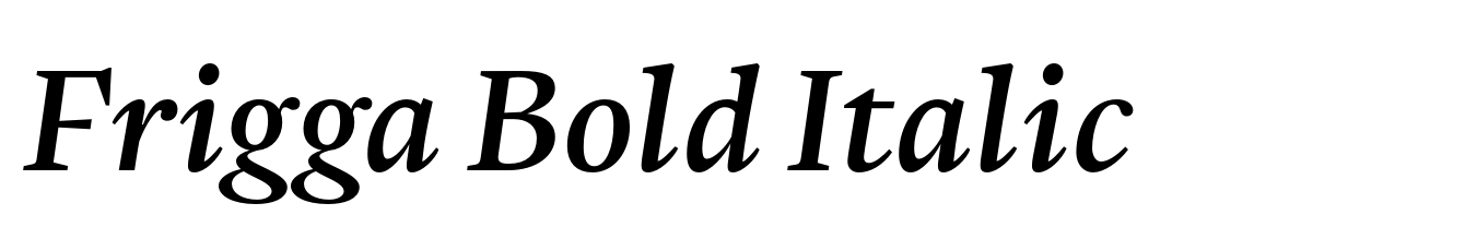 Frigga Bold Italic